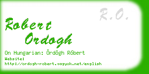 robert ordogh business card